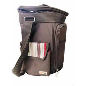 Picnic Time Picnic Time Wine & Cheese Picnic Set Soft Brown Canvas Backpack